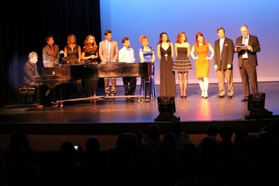 L to R: Stephen Schwartz, Hunter Parrish, Laura L. Thomas, Haviland Stillwell, Ben Re Photo