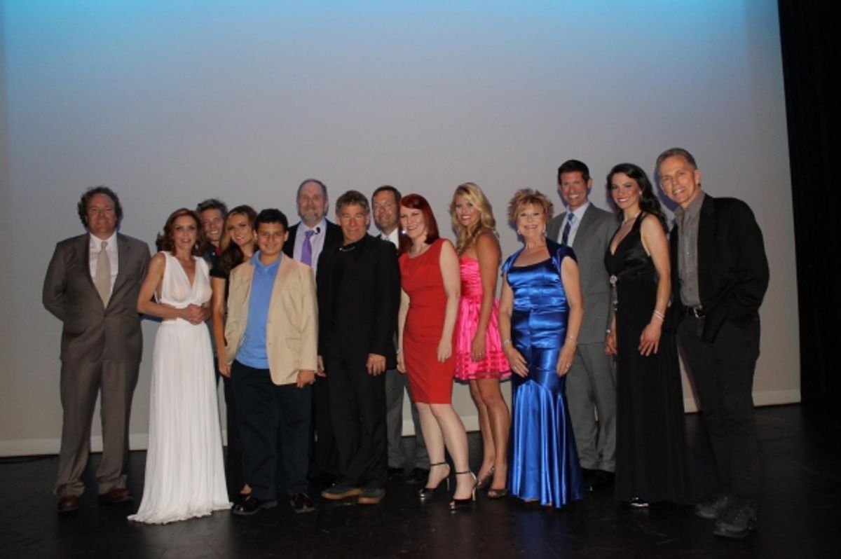 L to R: Eric Olson, Andrea McArdle, Hunter Parrish, Haviland Stillwell, Garrett Hoy, Scott Logsdon, Stephen Schwartz, Joel Baker, Kate Flannery, Laura L. Thomas, Pamla Vale Abramson, Ben Reece, Melissa Batalles, Dean Pitchford
 at 