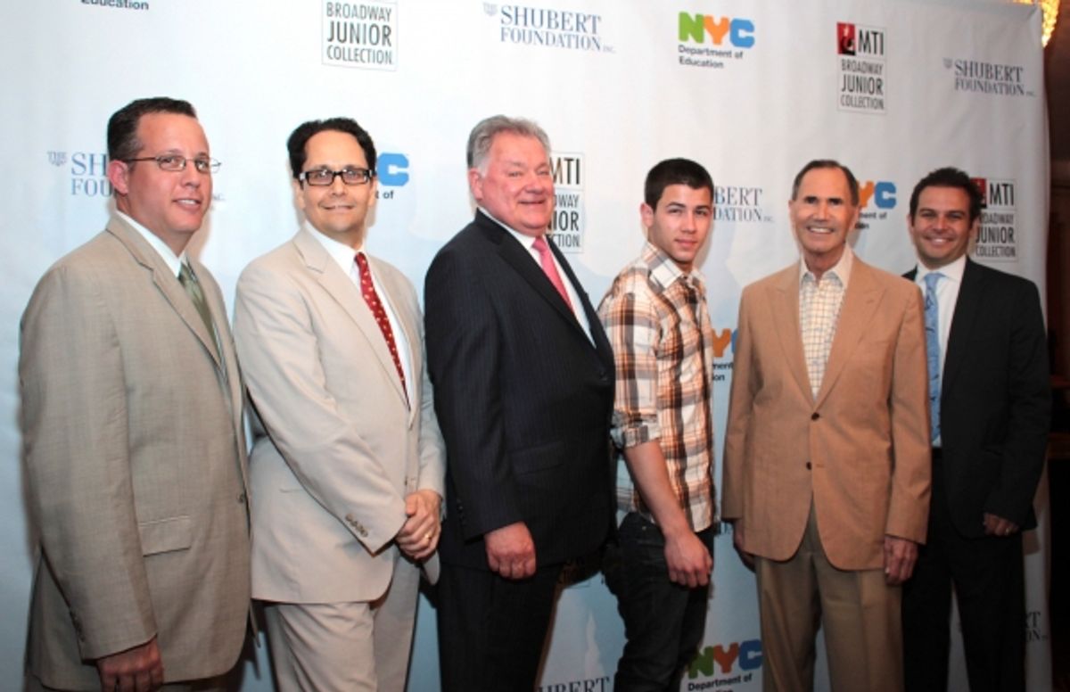 Paul King, Robert Wankel, Nick Jonas, Freddie Gershon, Peter Avery at 