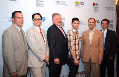 Paul King, Robert Wankel, Nick Jonas, Freddie Gershon, Peter Avery Photo