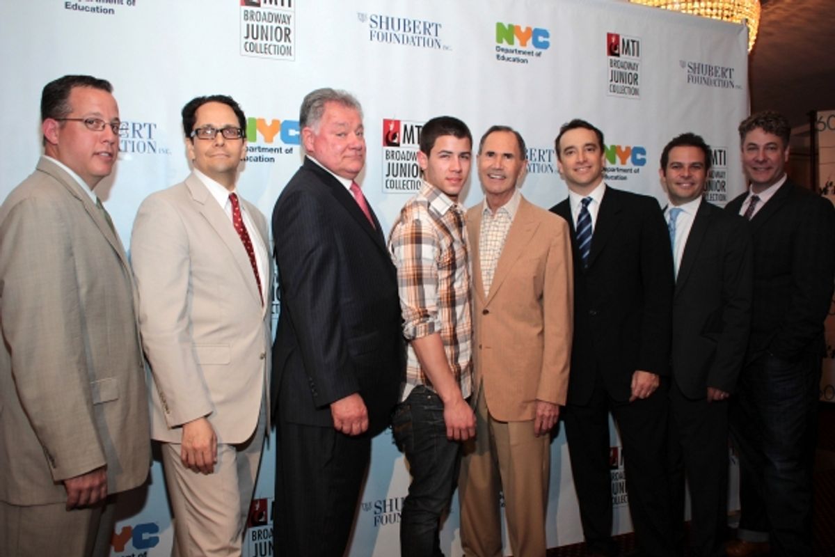 Paul King, Robert Wankel, Nick Jonas, Freddie Gershon, Drew Cohen, Peter Avery, Timothy Allen McDonald at 