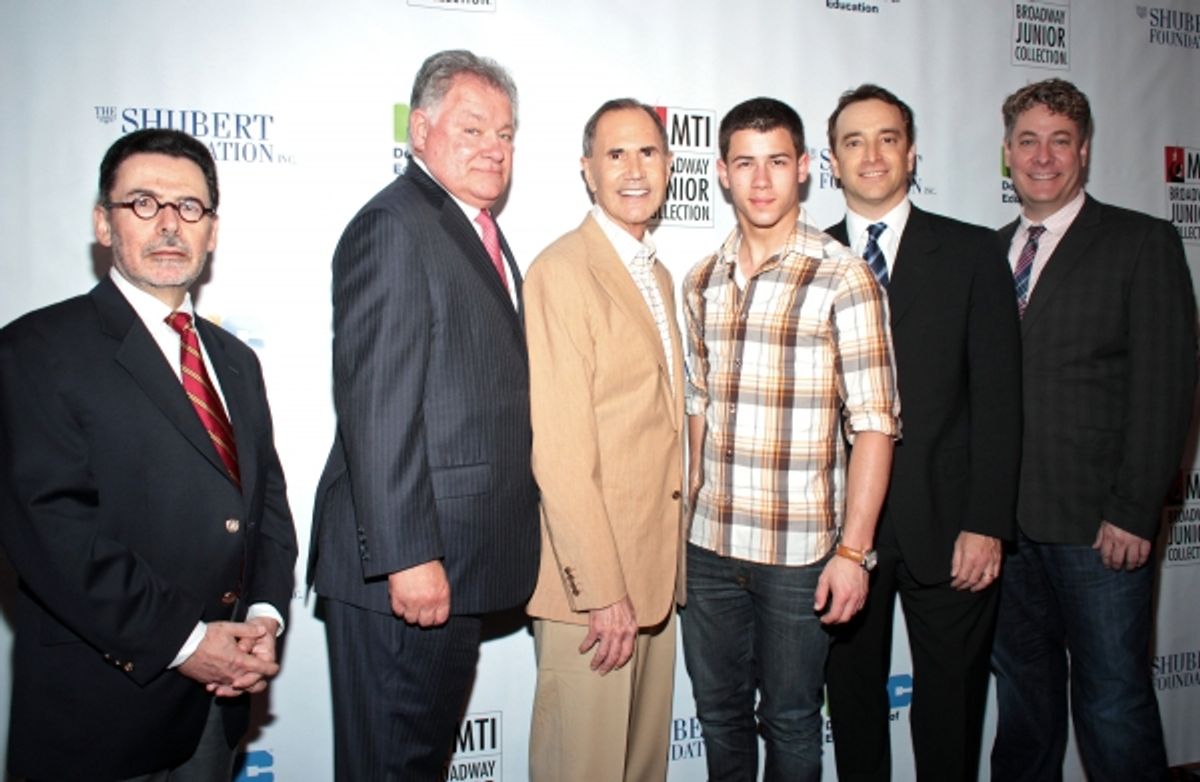 Steven Tennan, Robert Wankel, Freddie Gershon, Nick Jonas, Drew Cohen, Timothy Allen McDonald at 
