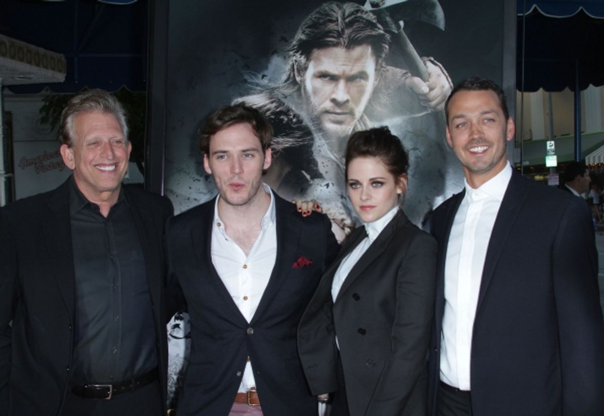 Joe Roth, Sam Claflin, Kristen Stewart and Rupert Sanders