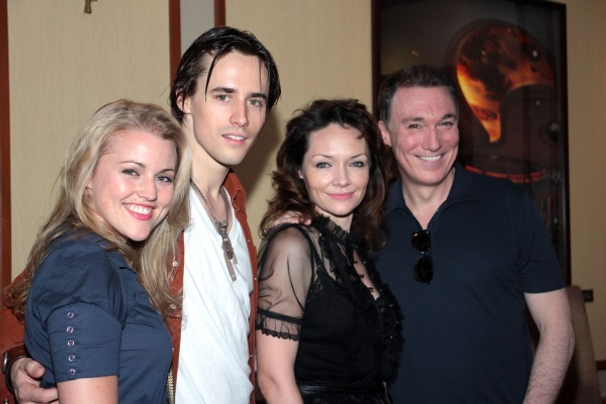 Rebecca Faulkenberry, Reeve Carney, Katrina Lenk, Patrick Page at 