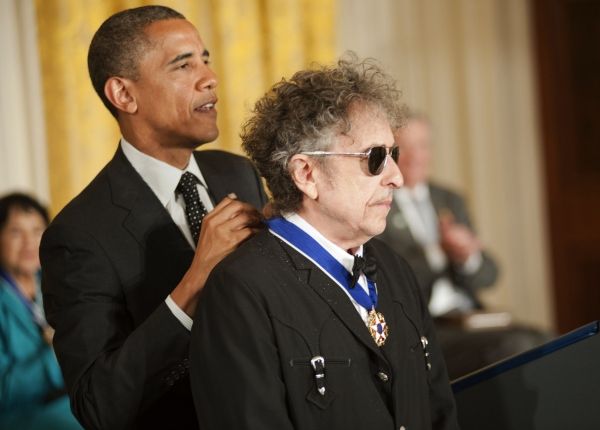President Barack Obama, Bob Dylan Photo