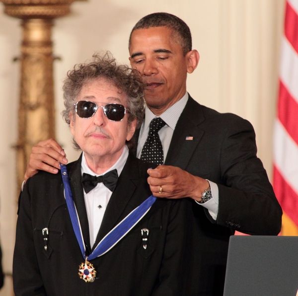 Bob Dylan, President Barack Obama Photo
