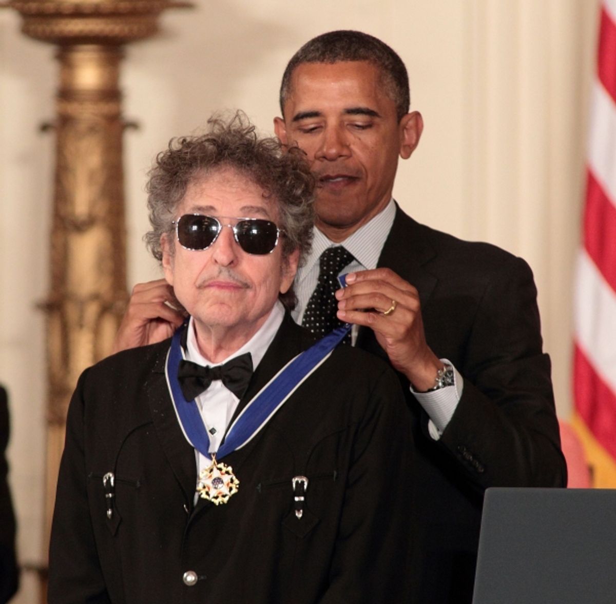 Bob Dylan and President Barack Obama at 