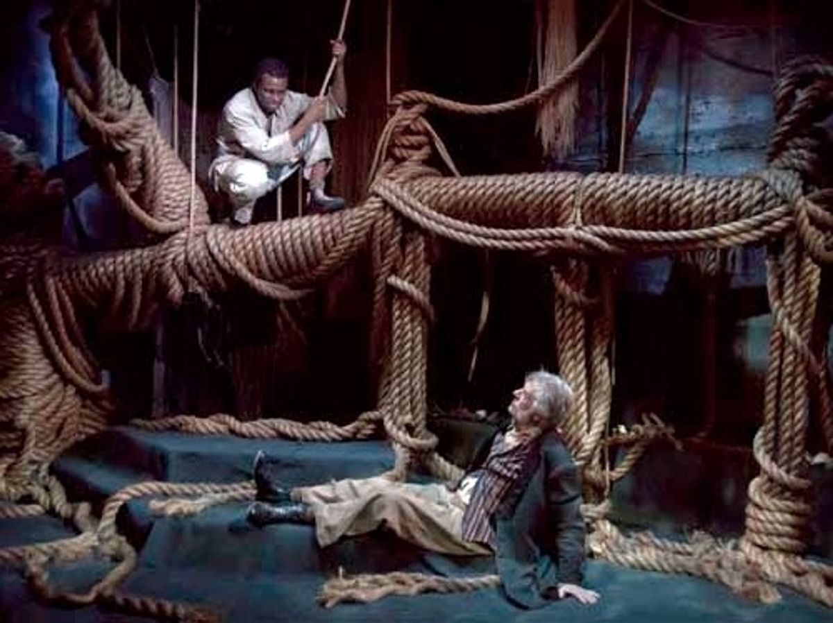 Set designer Andrew Lu's award winning set for Lost on the Natchez Trace (actors Leopold Lowe (l.) and Peter Brouwer) at 