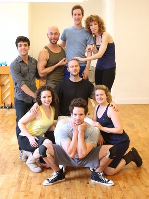 Back Row : Director Marshall Pailet, Wade McCollum, Lee Seymour, Alex Wyse & Lindsay Nicole Chambers Front Row: Shelley Thomas, Brandon Espinoza & Claire Neumann @ BroadwayWorld Back Row : Director Marshall Pailet, Wade McCollum, Lee Seymour, Alex Wyse & Lindsay Photo