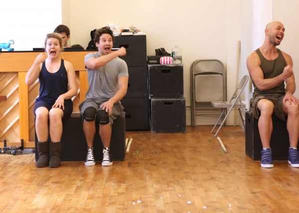 Brandon Espinoza & Claire Neumann with the cast Photo