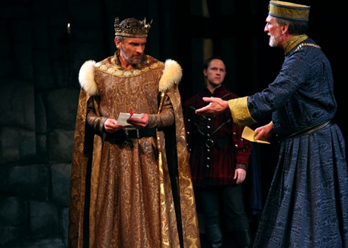 Brent Harris as King Henry the Forth and John Little as Earl of Westmoreland at 