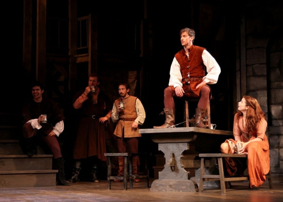 Derek Wilson as Prince Hal with the Cast of HENRY IV at 