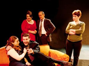 L-R: Johanna Jaquith, Ben Cowhick, Emma Messenger, Dell Domnik and Bonnie Greene Photo