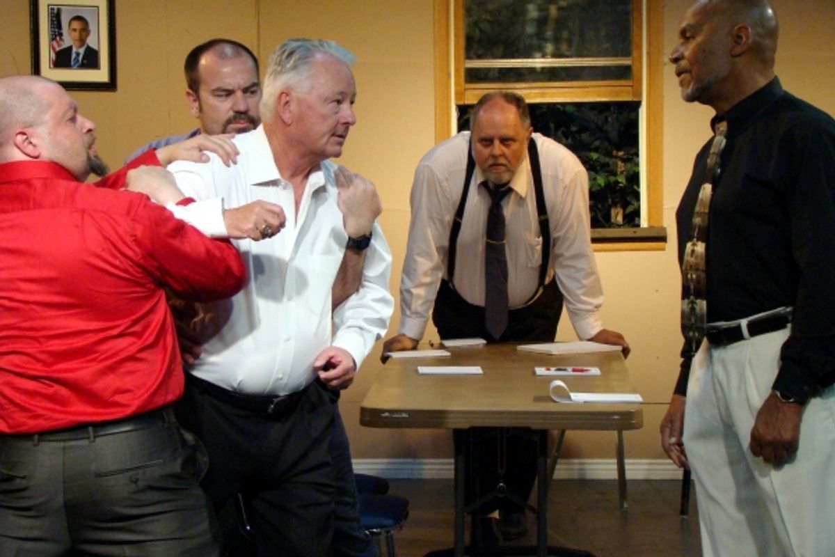 Fighting close Men : Seth Spitzer, Jim Landis, Keith Wright, Michael Greening, Gene Horne at 