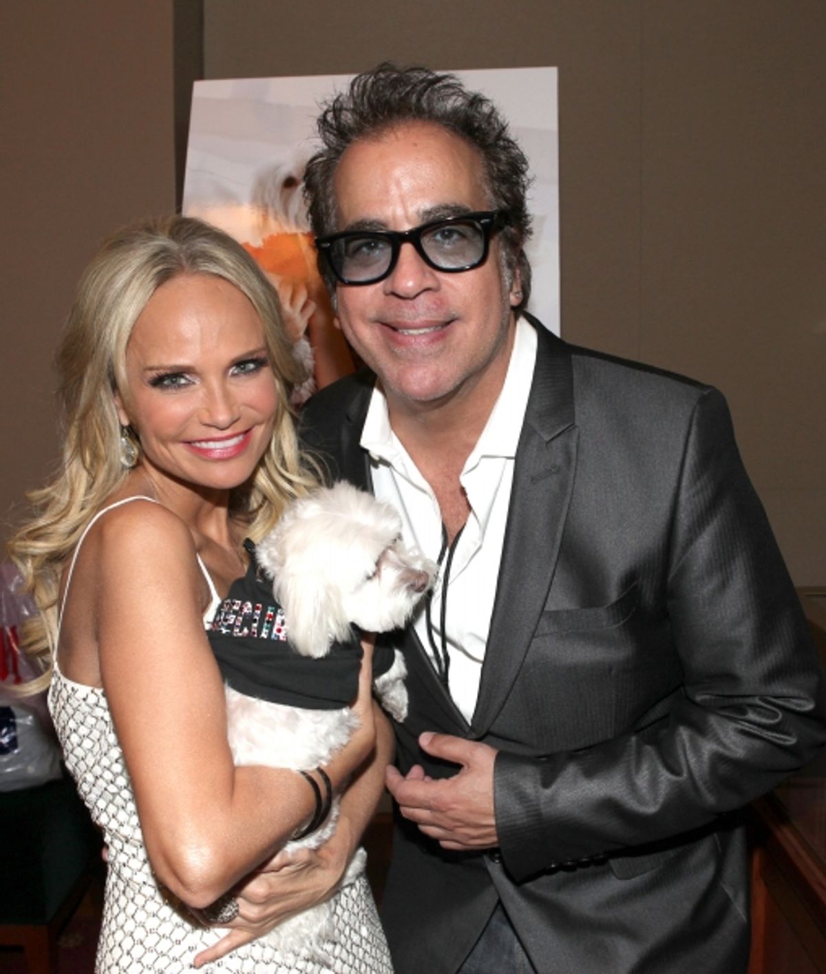 Kristin Chenoweth with her dog Madeline Kahn 'Maddie' Chenoweth with Richard Jay-Alexander
 at 