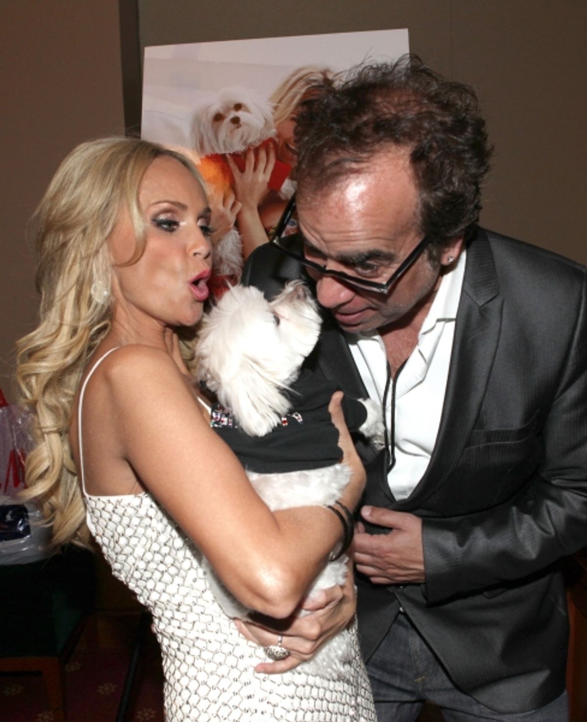 Kristin Chenoweth with her dog Madeline Kahn 'Maddie' Chenoweth with Richard Jay-Alexander
 at 