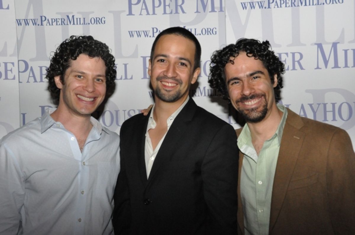 Thomas Kail, Lin-Manuel Miranda and Alex Lacamoire at 
