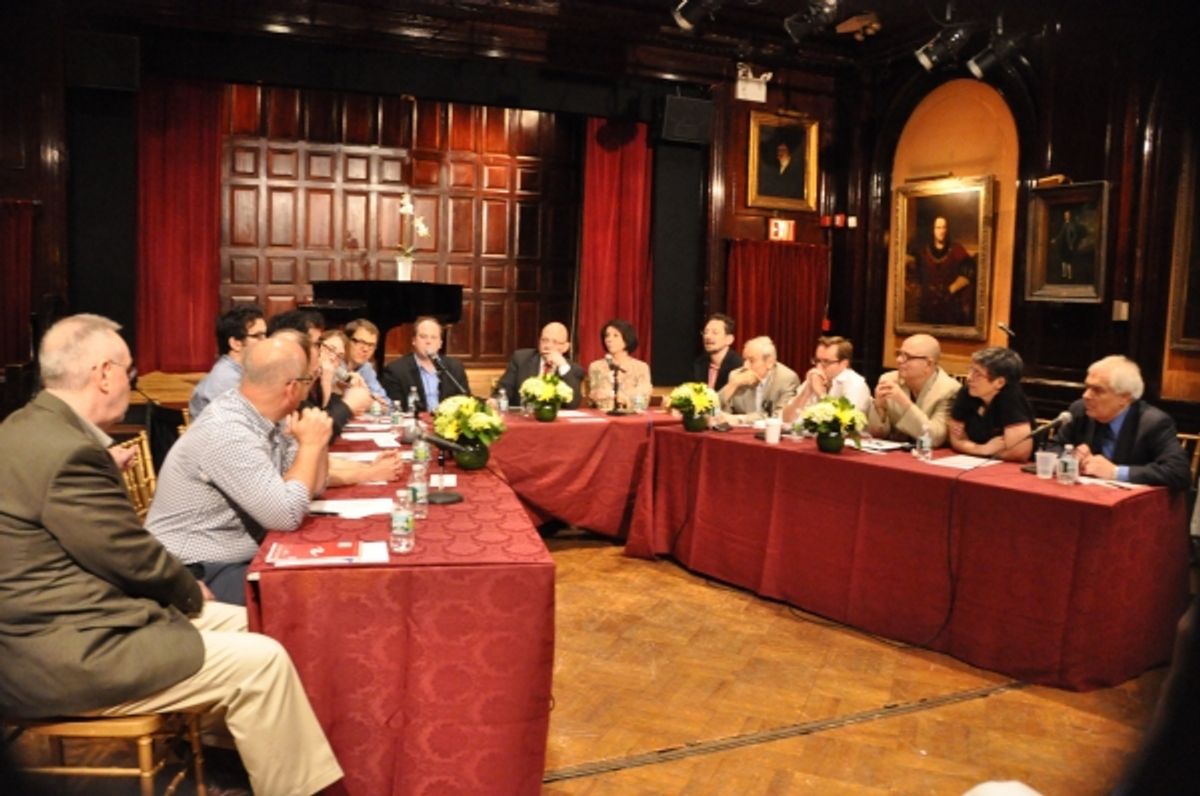 The Critic Panel-Michael Sommers, Joe Dziemanowicz, Andy Propst, Adam Feldman, Jason Zinoman, Helen Shaw, Rob Weinert-Kendt, David Cote, Jeffrey Eric Jenkins, Linda Winder, David Sheward, John Simon, Michael Riedel, Frank Rizzo, Elisabeth Vincentelli and  at 