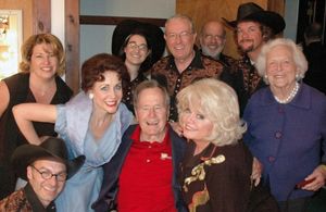 President George H.W. Bush and Barbara Bush with Sally Struthers, Carter Calvert, Ken Photo