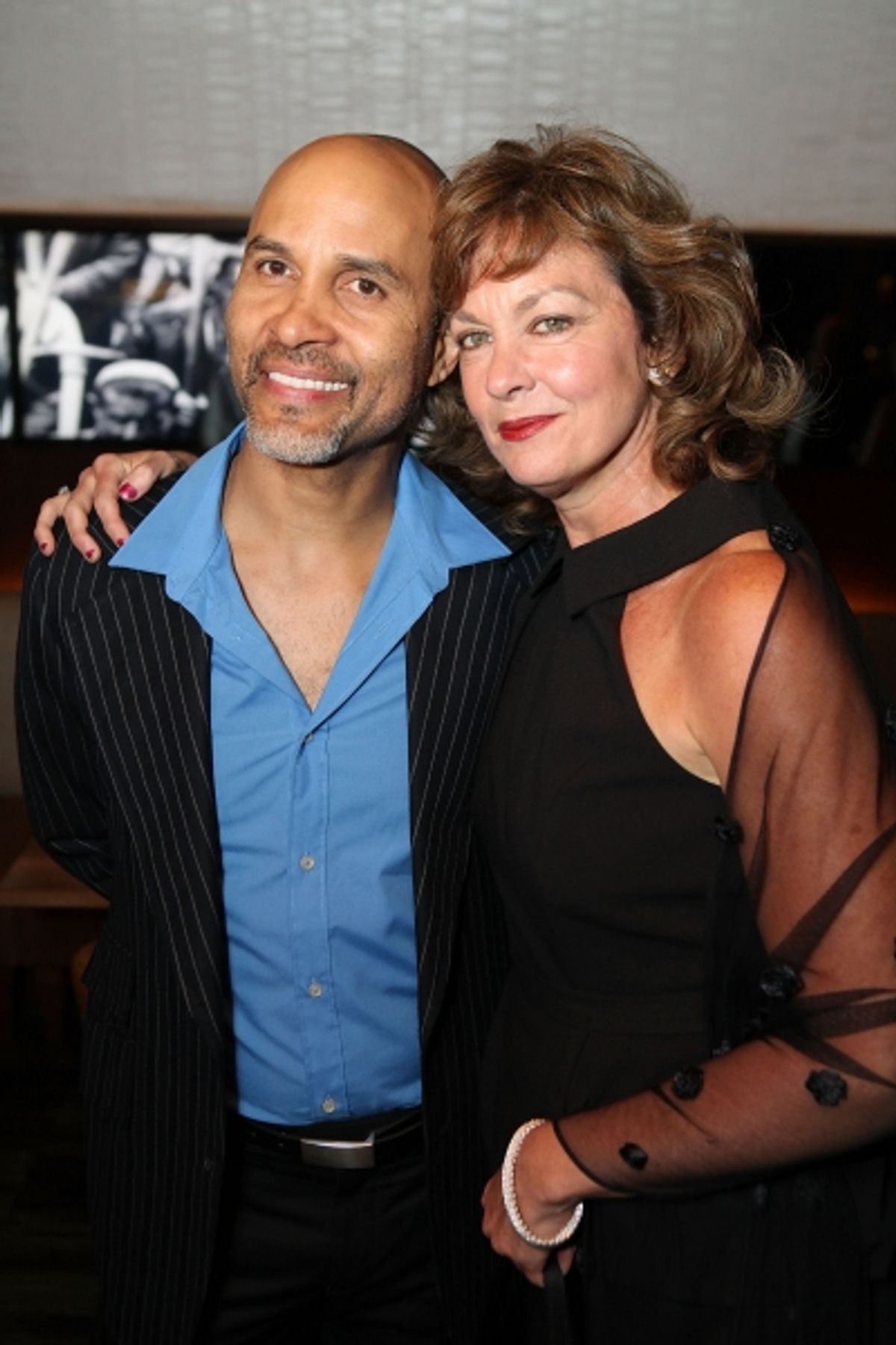 Cast members Julio Monge and Michele Pawk
 at 