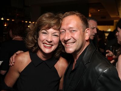 Cast member Michele Pawk and Composer Michael John LaChiusa
 Photo