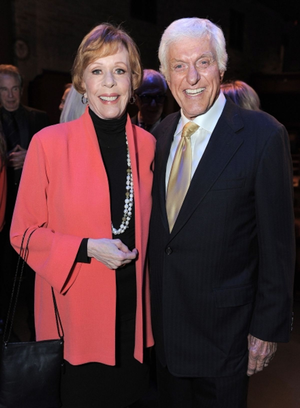 In this image provided by Geffen Playhouse, Dick Van Dyke and Carol Burnett attend the 'Backstage At The Geffen' Fundraiser on Monday, June 4, 2012 in Los Angeles. (Photo by Jordan Strauss/Invision for Geffen Playhouse) at 