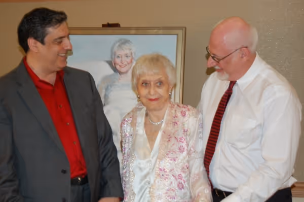 Joel Spector, Celeste Holm and Frank Basile Photo