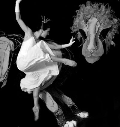 The White Witch (Morgann Rose) and Aslan (portrayed by Michael John Casey, Betsy Rose Photo