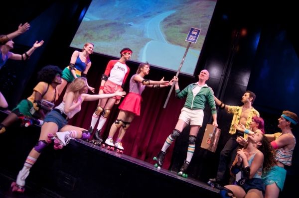 Kevin B. McGlynn (center) & Cast of â€œRoller Disco The Musicalâ€
 Photo