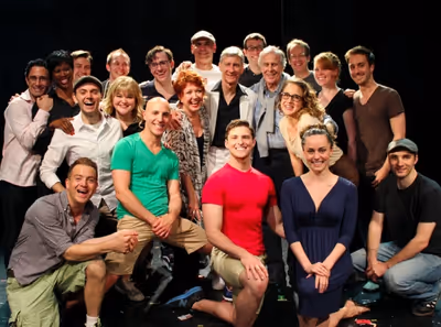 Donna McKechnie and John Cunningham with the cast and crew of SILENCE! THE MUSICAL
 Photo