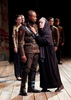 (foreground, from left) Jacques C. Smith as Duke of Buckingham and Robin Moseley as Queen Margaret with (from left) Dana Green, Jeremy Fisher, Christopher Salazar and Sean-Michael Wilkinson @ BroadwayWorld (foreground, from left) Jacques C. Smith as Duke of Buckingham and Robin Moseley as Q Photo