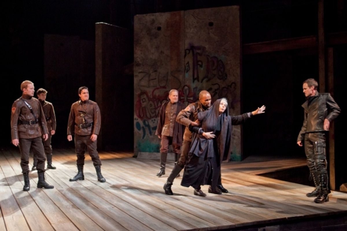 Jay Whittaker as Richard III (far right) with (from left) Jeremy Fisher, Sean-Michael Wilkinson, Christopher Salazar, Robert Foxworth, Jacques C. Smith and Robin Moseley  at 