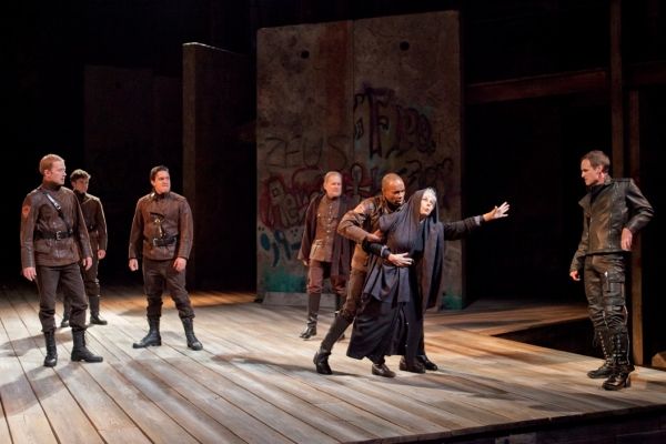 Jay Whittaker as Richard III (far right) with (from left) Jeremy Fisher, Sean-Michael Photo