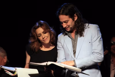 Andrea McArdle, Constantine Maroulis. Photo Credit: Jennifer Broski Photo
