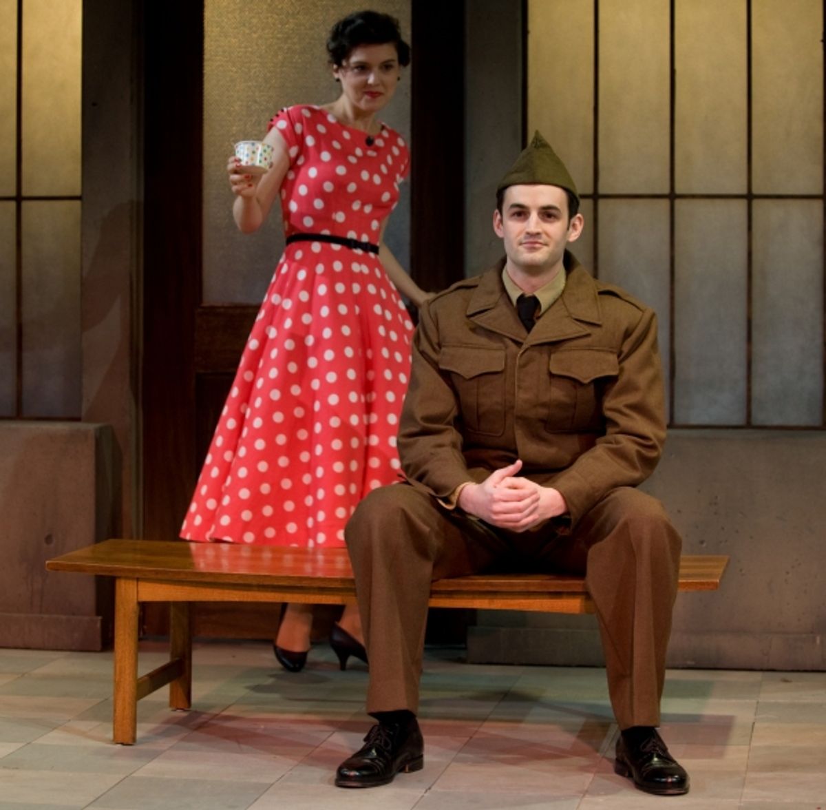 Effie (Grace Rex) surprises her husband Franklin (Jurgen Hooper) with ice cream in LIFE AND LIMB
 at 