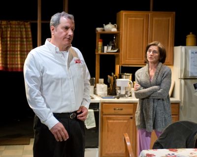 Irwin (Keith Kupferer) and Kate Deckhouse (Janet Ulrich Brooks) discuss PaulieÃ¢â® Photo