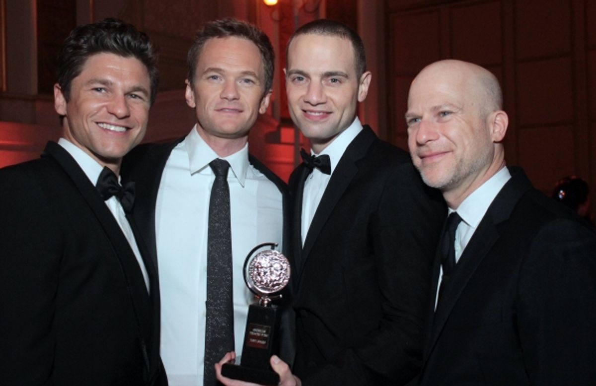 David Burtka, Neil Patrick Harris, Jordan Roth, Richie Jackson at 