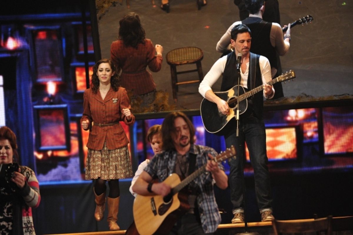 Steve Kazee and the cast of 'Once' at the 66th annual Tony Awards in New York on June 10, 2012 at 
