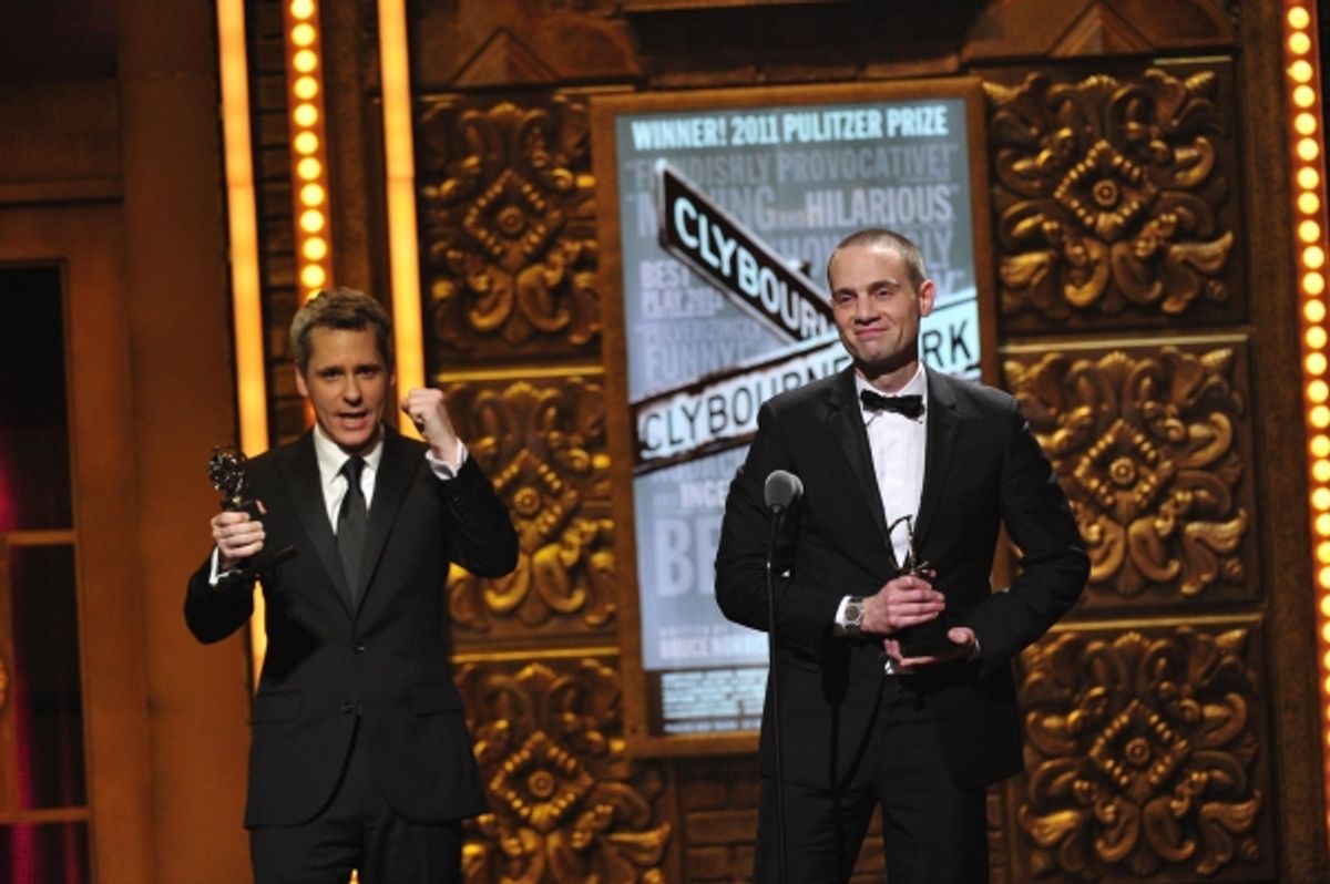 Producers of 'Clybourne Park' accept award for Best Play at the 66th annual Tony Awards in New York on June 10, 2012 at 