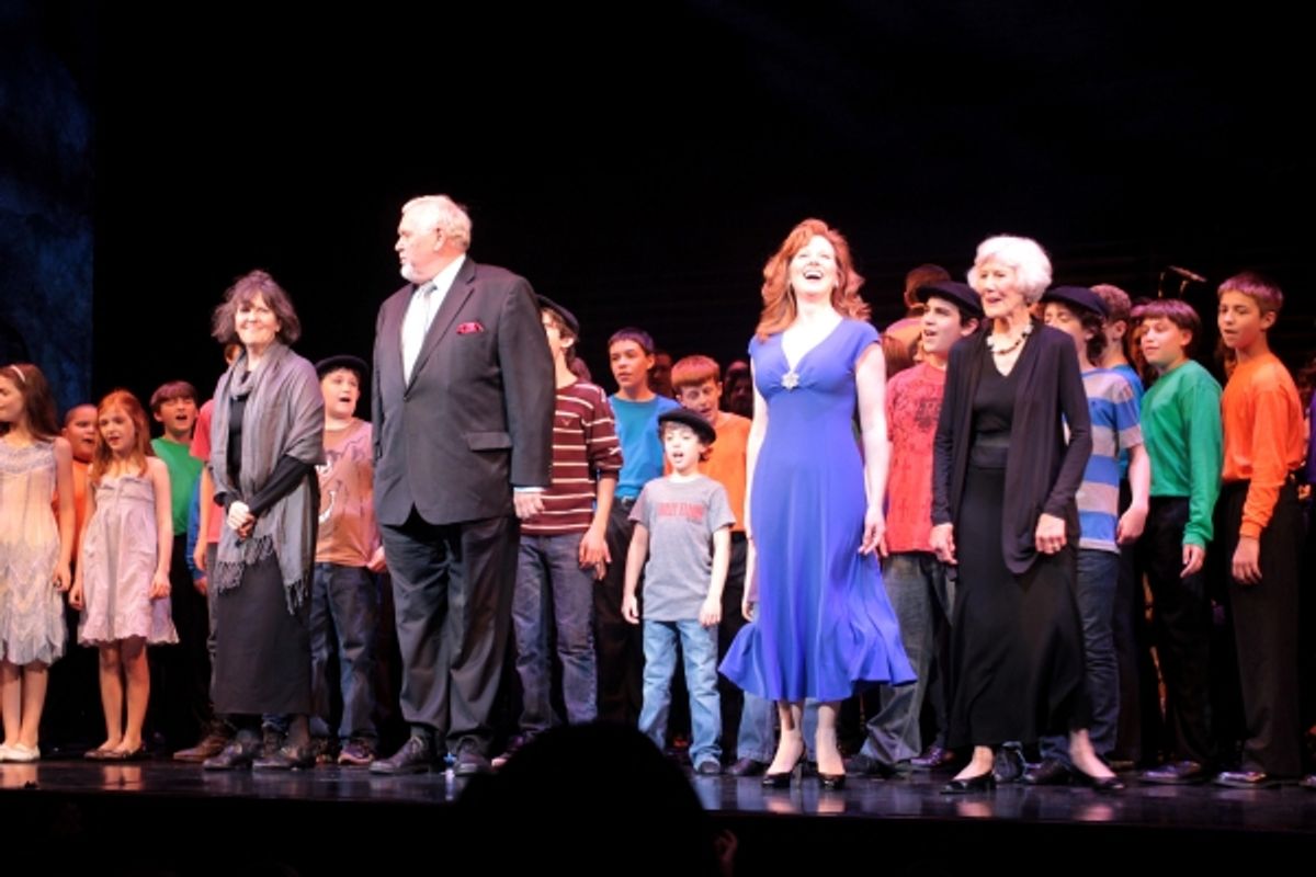 Jim Brochu, Donna Kane, and the company of Oliver at 