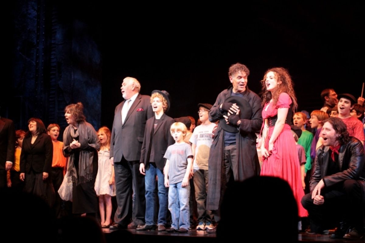 Brian Stokes Mitchell, Melissa Errico, James Barbour and the company of Oliver at 