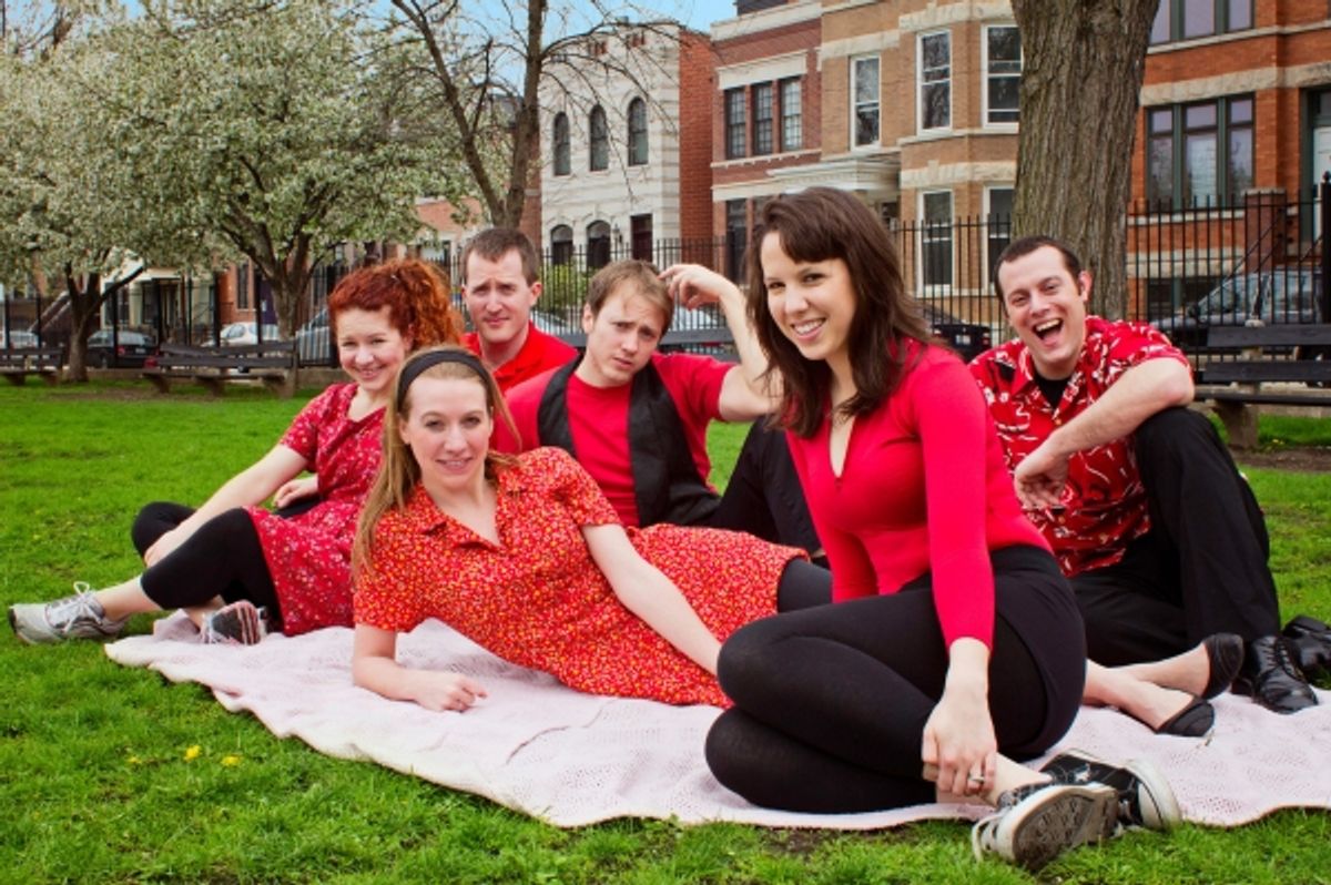 Ali Keirn (Michelle Tanner), Rob Speer (Danny Tanner), James Dolbeare (Jesse Katsopolis), Katie Johnston-Smith (DJ Tanner), and Chris Gorton (Joey Gladstone)
 at 