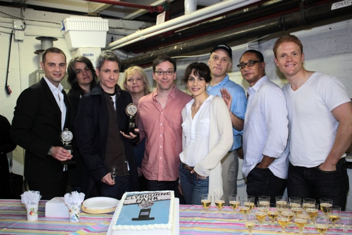 Jordan Roth, Pam MacKinnon, Bruce Norris, Jeremy Shamos, Annie Parisse, Frank Wood, Damon Gupton, Brendan Griffin at 