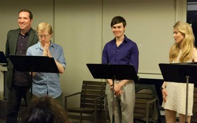 T.J. Mannix, Sam DelBoy Thunderwood, Anthony Rapp and Nicola Murphy  Photo