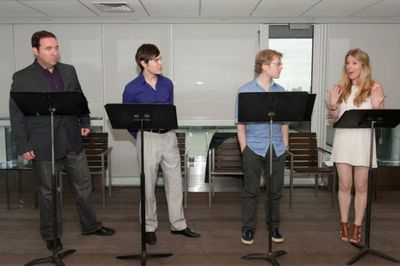 T.J. Mannix, Sam DelBoy Thunderwood, Anthony Rapp and Nicola Murphy  Photo