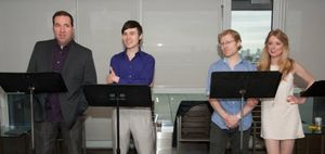 T.J. Mannix, Sam DelBoy Thunderwood, Anthony Rapp and Nicola Murphy  Photo