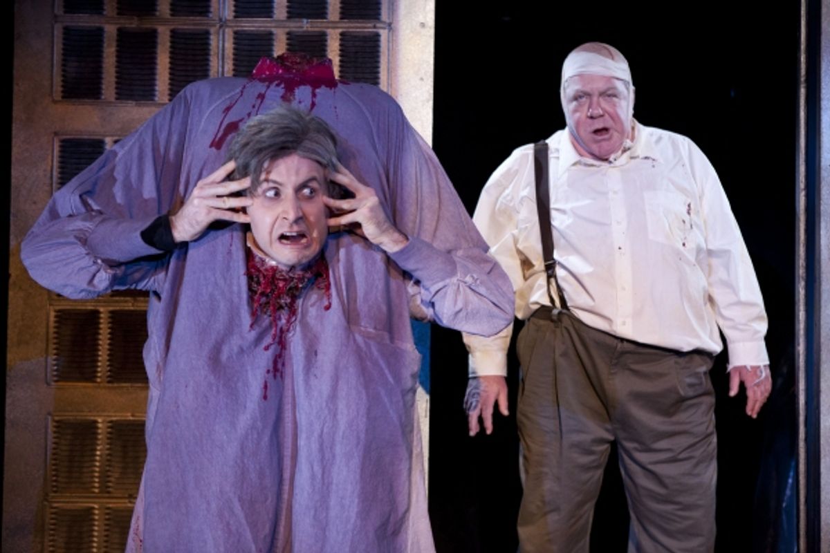 Jesse Merlin and George Wendt at First Look at RE-ANIMATOR at NYMF!