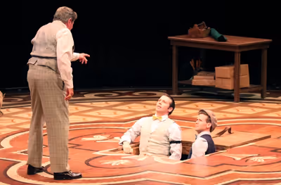 Gary Beach (Horace Vandergelder) with Matt Loehr (Cornelius Hackle) and Eric Mann (Ba Photo