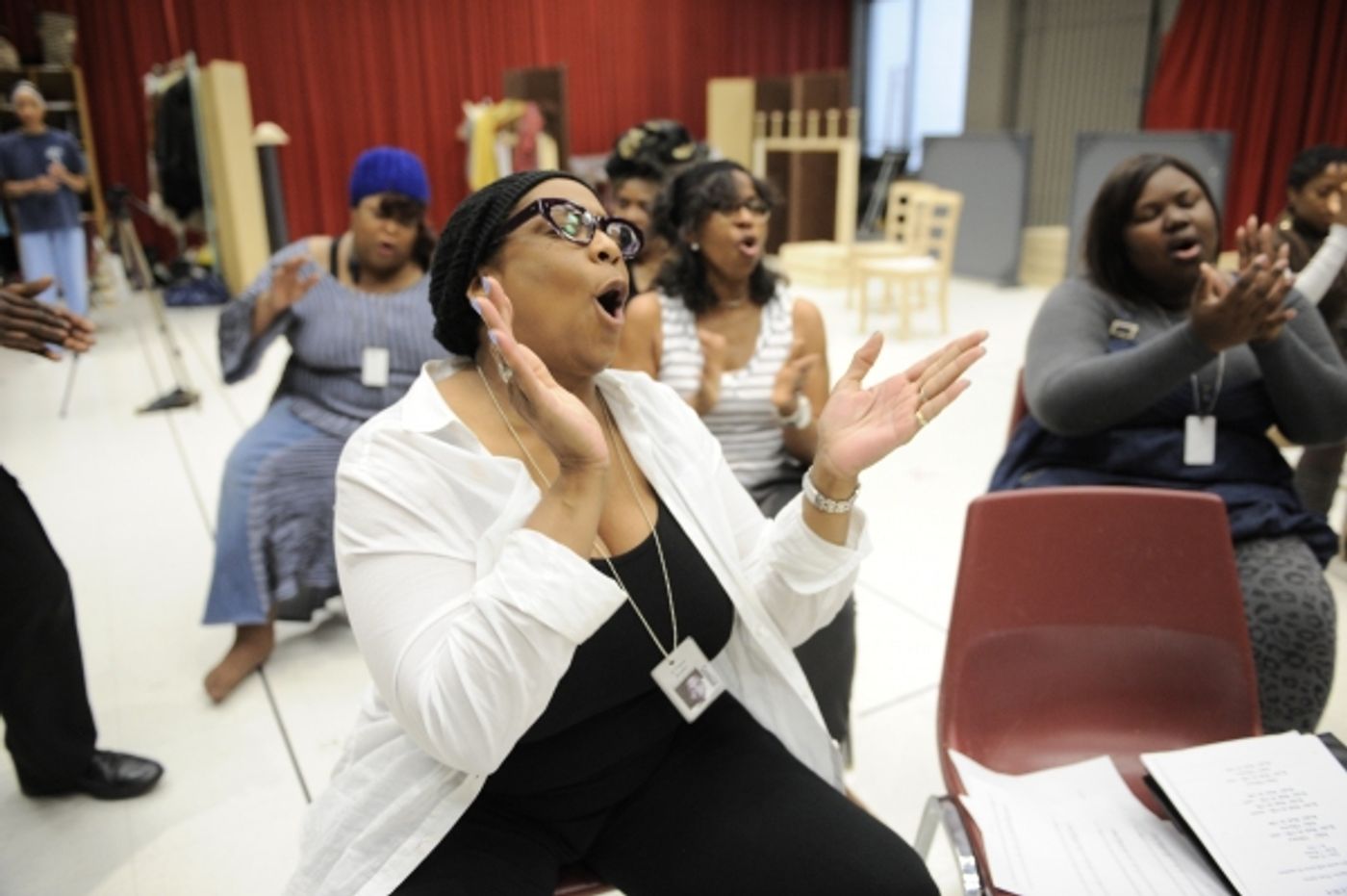 Photo Flash: E. Faye Butler, Felicia Fields et al. in CROWNS' Rehearsal at Goodman Theatre  Image