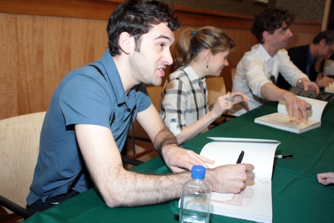 Photo Coverage: Christian Borle, Celia Keenan-Bolger & Adam Chanler-Berat Promote Newly Published PETER AND THE STARCATCHER Script at Barnes & Noble  Image